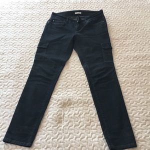 Eileen Fisher cargo straight leg jeans